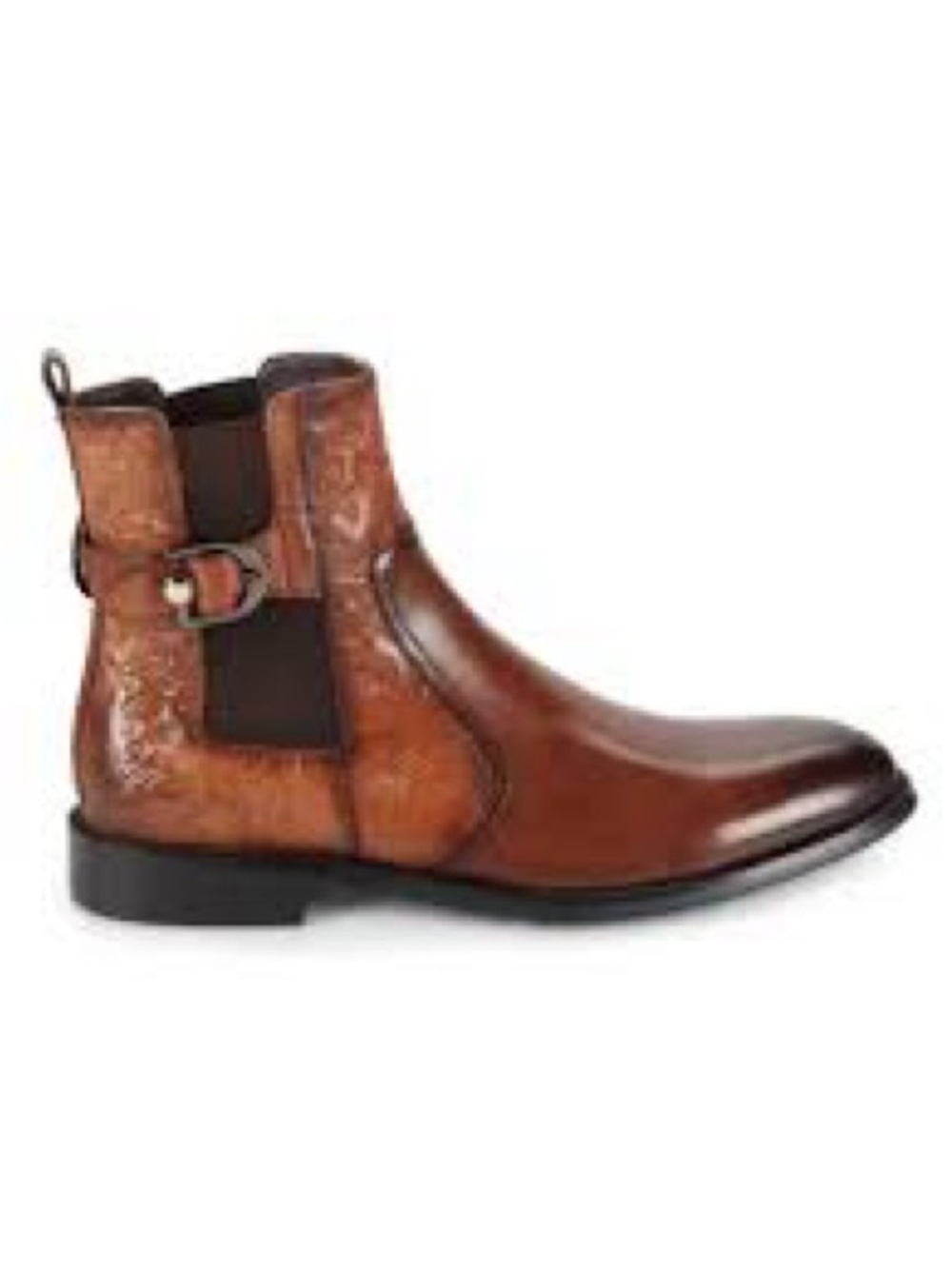 Robert Graham Men's Tooled Leather Brown Boot